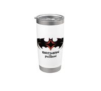 Batman and Robin (1997) Logo and Symbol Vaso térmico de acero inoxidable de doble pared