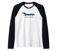Batman and Robin (1997) The Batmobile Drawing Camiseta Manga Raglan