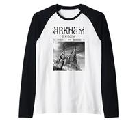 Batman Arkham Asylum Cover Camiseta Manga Raglan