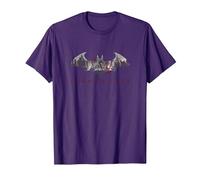 Batman: Arkham City Bat Fill Camiseta, Hombre, Morado, L