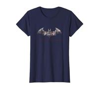 Batman: Arkham City Bat Fill Camiseta, Mujer, Azul Marino, L
