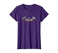 Batman: Arkham City Bat Fill Camiseta, Mujer, Morado, XS