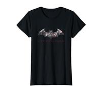 Batman: Arkham City Bat Fill Camiseta, Mujer, Negro, XS