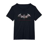 Batman: Arkham City Bat Fill Camiseta, Mujer Tallas Grandes, Negro, 4XL Grande