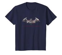 Batman: Arkham City Bat Fill Camiseta, Niños, Azul Marino, 6 años