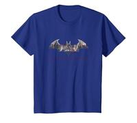Batman: Arkham City Bat Fill Camiseta, Niños, Azul Real, 8 años