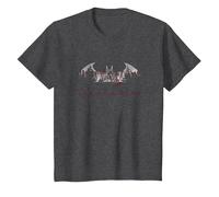 Batman: Arkham City Bat Fill Camiseta, Niños, Jaspeado Oscuro, 10 años