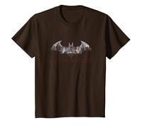 Batman: Arkham City Bat Fill Camiseta, Niños, Marrón, 10 años