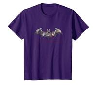Batman: Arkham City Bat Fill Camiseta, Niños, Morado, 4 años