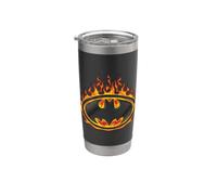 Batman Bat Flames Shield Vaso térmico de acero inoxidable de doble pared