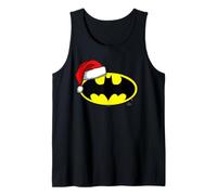 Batman Bat Symbol Christmas Santa Hat Camiseta sin Mangas