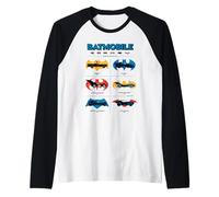 Batman Batmobiles Through The Years Logos Camiseta Manga Raglan