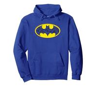 Batman Bats in Logo Sudadera con Capucha, Unisex para Adultos, Azul Real, XXL
