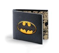 Batman Batsignal-Billetero de Hombre, Negro, 12 x 12 cm