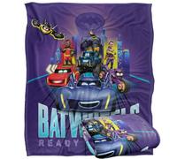 BATMAN Batwheels Blanket, 152 x 127 cm Bam Coming at You Silky Touch Super Soft Throw Blanket