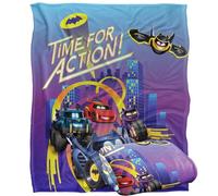 BATMAN Batwheels Blanket, 152 x 127 cm Time for Action Silky Touch Super Soft Throw Blanket