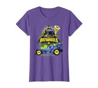 Batman Batwheels The Bat and His Wheels Camiseta, Mujer, Morado Jaspeado, XXL