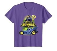 Batman Batwheels The Bat and His Wheels Camiseta, Niños, Morado Jaspeado, 10 años