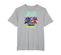 Batman Batwheels Time for Action Camiseta, Hombre Tallas Grandes, Gris Jaspeado, 3X Alto