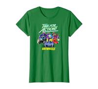 Batman Batwheels Time for Action Camiseta, Mujer, Verde Kelly, M