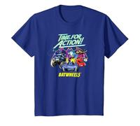Batman Batwheels Time for Action Camiseta, Niños, Azul Real, 4 años