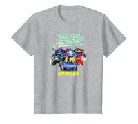 Batman Batwheels Time for Action Camiseta, Niños, Gris Jaspeado, 6 años