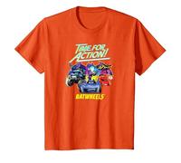 Batman Batwheels Time for Action Camiseta, Niños, Naranja, 4 años