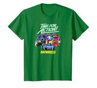 Batman Batwheels Time for Action Camiseta, Niños, Verde Kelly, 4 años