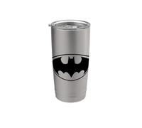 Batman Black Bat Logo Vaso térmico de acero inoxidable de doble pared