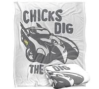 BATMAN Blanket, 152 x 127 cm The Batmobile 1990 Silky Touch Super Soft Throw Blanket