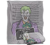 BATMAN Blanket, 152 x 127 cm The Joker Mugshot Silky Touch Super Soft Throw Blanket