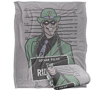 BATMAN Blanket, 152 x 127 cm The Riddler Mugshot Silky Touch Super Soft Throw Blanket