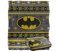 BATMAN Blanket, 152 x 127 cm Ugly Christmas Sweater Logo Silky Touch Super Soft Throw Blanket