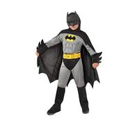 Batman Classic disfraz niño original DC Comics (Talla 5-7 años) con músculos acolchados
