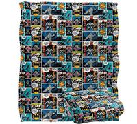 Batman Comic Pattern Officially Licensed Silky Touch Super Soft Throw Blanket 152 x 127 cm