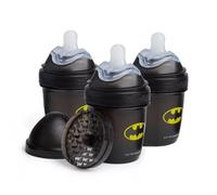 Batman DC Comics - Biberones anticólicos Herobility dobles - 140 ml (5 onzas líquidas) - Paquete de 3 biberones