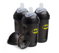 Batman DC Comics - Biberones anticólicos Herobility dobles - 240 ml (8.5 onzas líquidas) - Paquete de 3 biberones