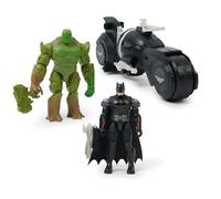 BATMAN - DC COMICS - Figuras de Acción Batman vs Swamp Thing Armory Attack Batcycle - con Armadura y el Mounstro del Pantano con Accesorios - 6064766 - Juguetes Niños 3 Años +