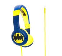 Batman DC0261 - Auriculares de Diadema Cerrados con función de Seguridad de limite de Volumen a 85 db para niños Entre 3 y 7 años, Compatible con Smartphones, Tablets y Dispositivos MP3, Color Azul