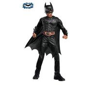 Rubies Disfraz Batman Black Line Deluxe para niño, con Pecho Musculoso de Lujo Oficial de la película The Batman en color negro, logo con Efecto Lenticular y Cubrebotas, Capa y Máscara Carnaval
