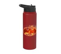 Batman Flames Logo Stainless Steel Insulated Water Bottle