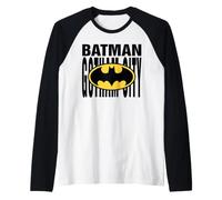 Batman Gotham City Logo Camiseta Manga Raglan
