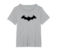 Batman Hush Black Logo Camiseta, Mujer Tallas Grandes, Gris Jaspeado, 3XL Grande