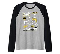 Batman Icons and Gadgets Camiseta Manga Raglan