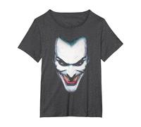 Batman Joker Portrait Camiseta, Mujer Tallas Grandes, Jaspeado Oscuro, 2XL Grande