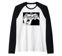 Batman Kanji Large Logo One Color Camiseta Manga Raglan