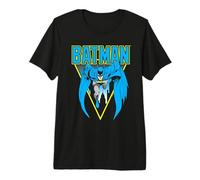 Batman Leaping Over Gotham Camiseta Premium
