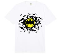 Batman Logo and Bat Swarm Comfort Colors Adult Heavyweight T-Shirt
