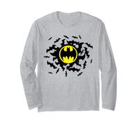 Batman Logo and Bat Swarm Manga Larga