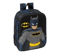 BATMAN - Mochila de Guardería 3D, Fácil Limpieza, Ideal para Niños de Diferentes Edades, Cómoda y Versátil, Calidad y Resistencia, 22x10x27 cm